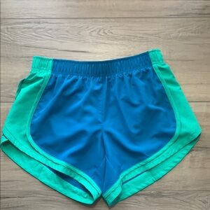 Athletic Women's Blue and Green Athletic Shorts